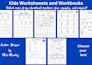create montessori preschool phonics, math worksheets activity workbooks